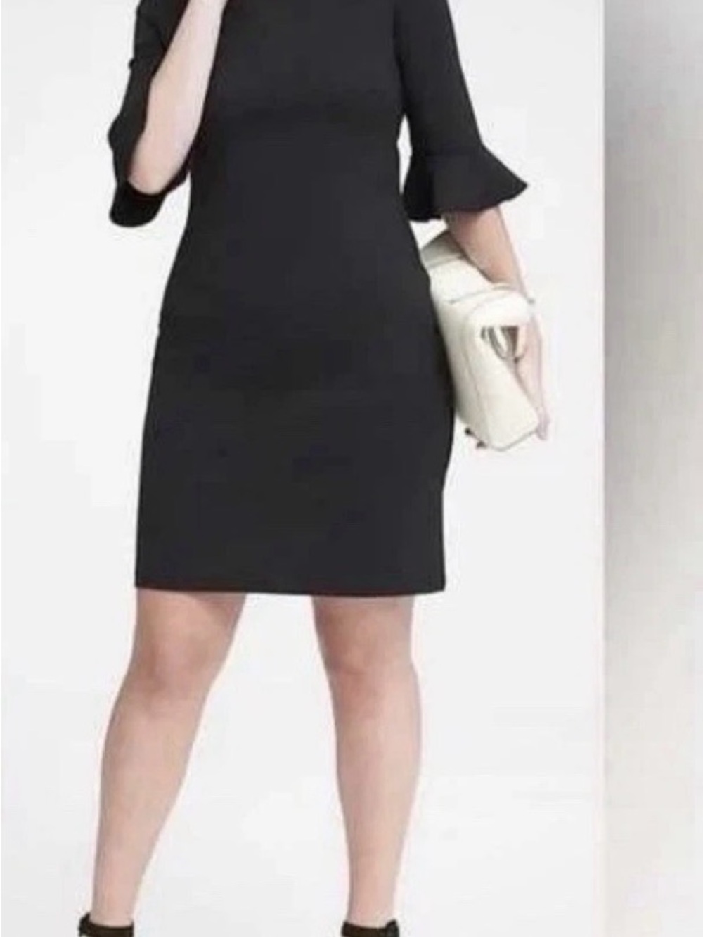 Banana Republic Navy Ruffle-Cuff Sheath Dress - Picture 4 of 4
